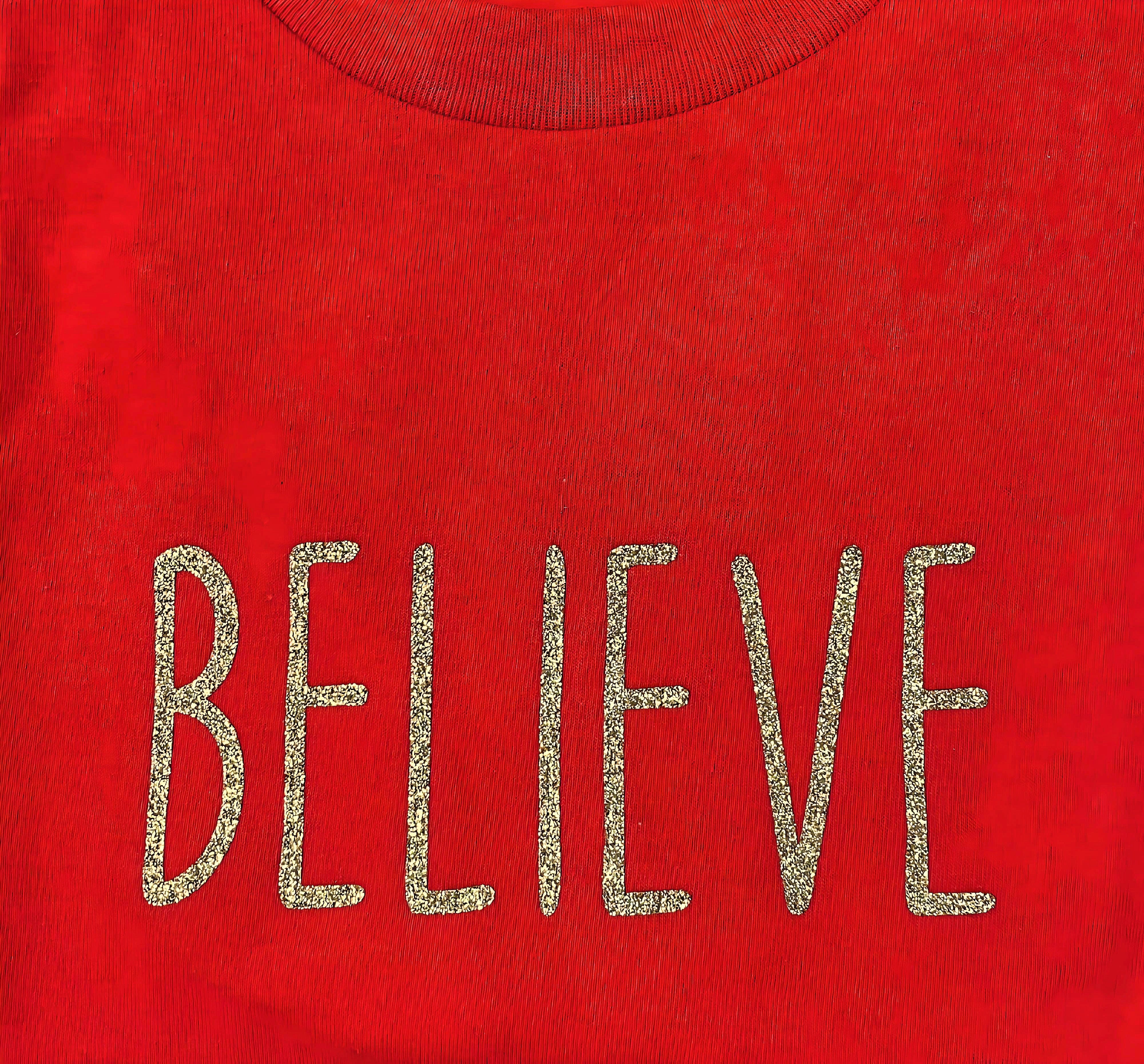 "Believe" Short Sleeve Christmas Shirt - Unisex