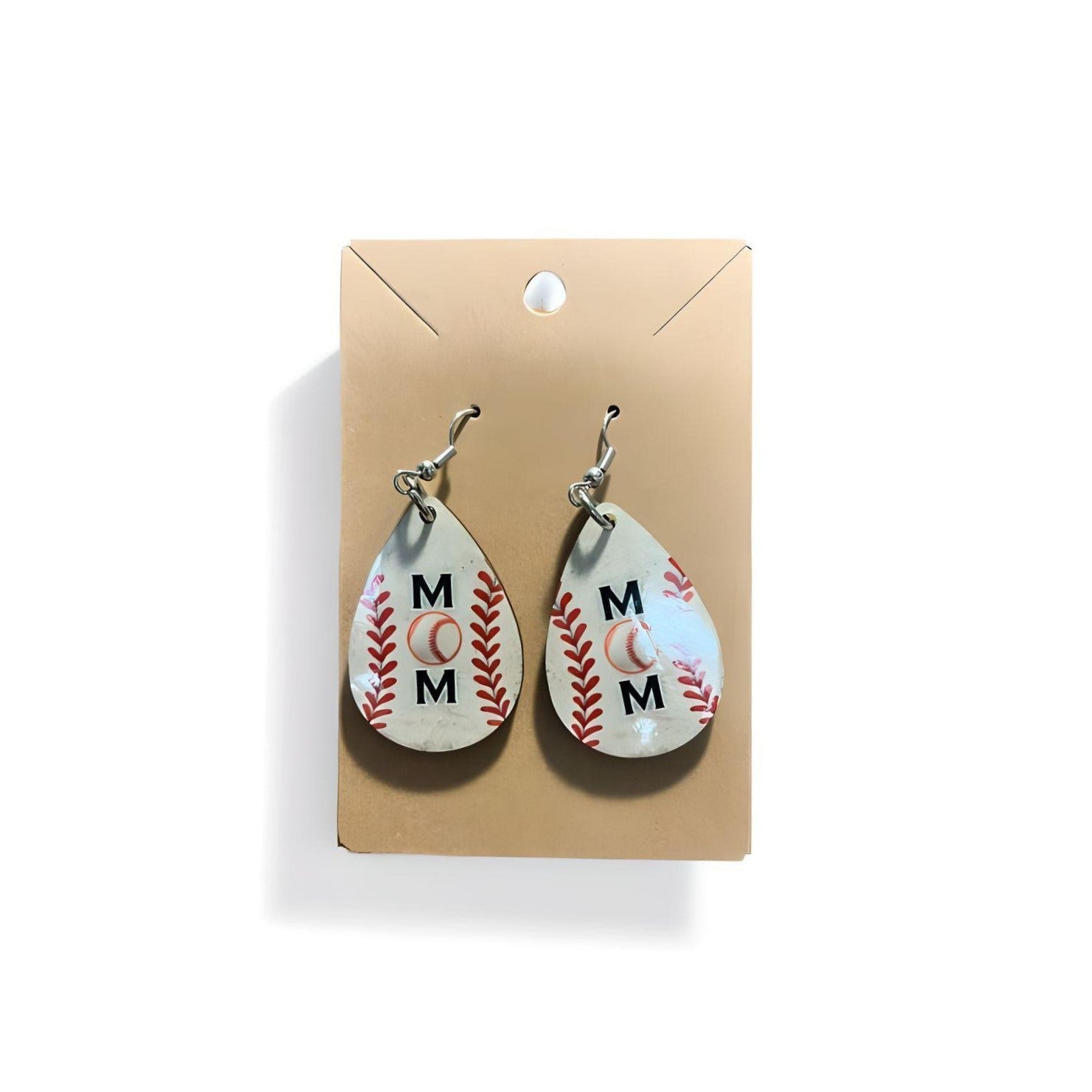 "Baseball Mom" Teardrop Earrings