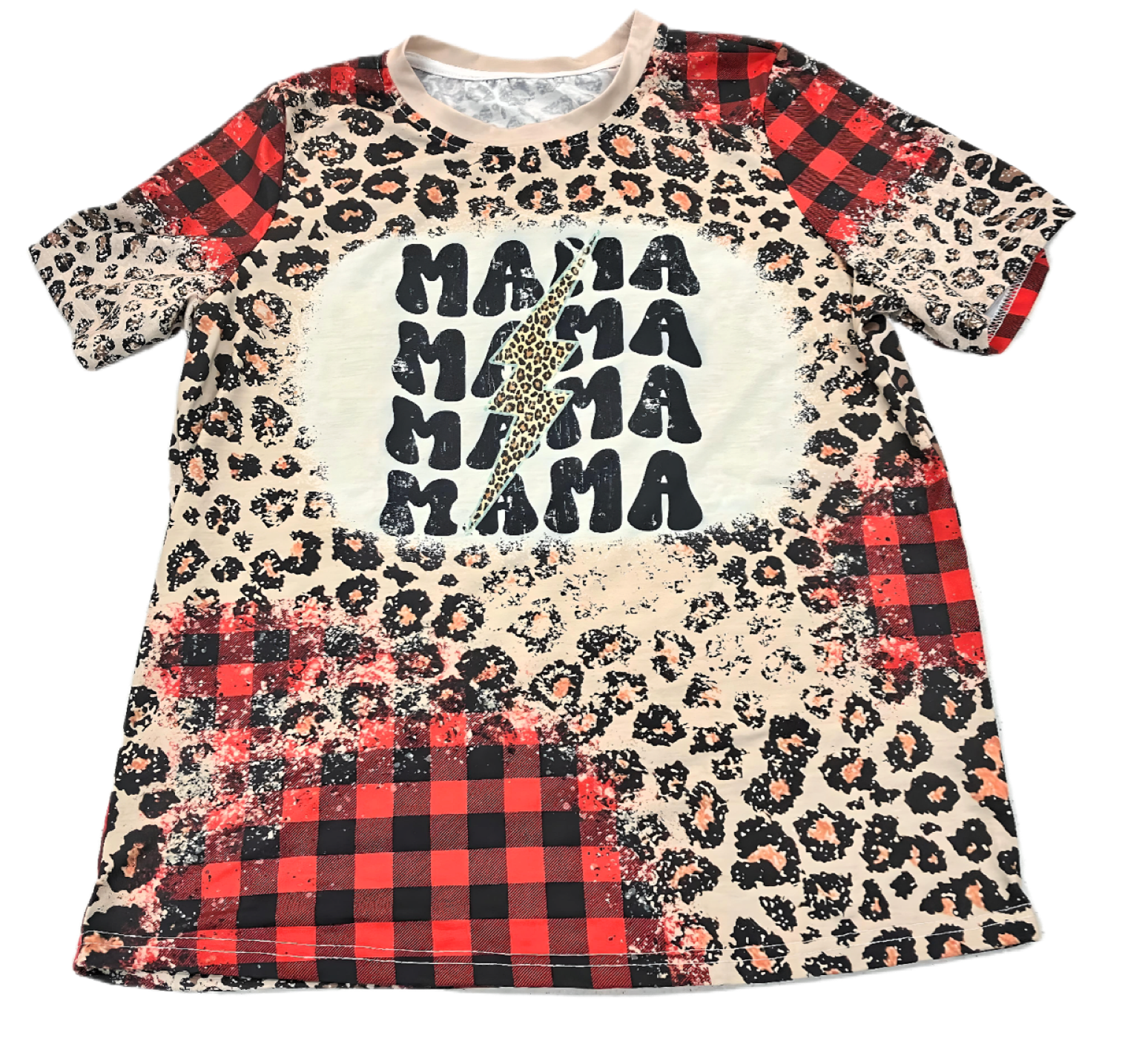 "Mama" Leopard Print T-Shirt - Women's Large